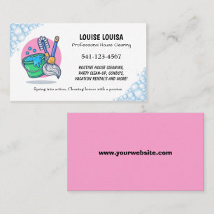 Simple Professional House Cleaning Business Card