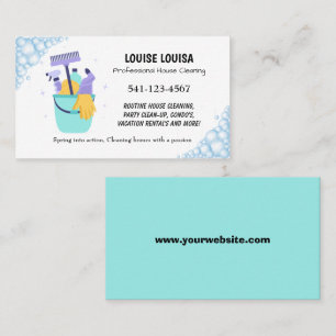 Simple Professional House Cleaning Business Card