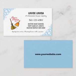 Simple Professional House Cleaning Business Card
