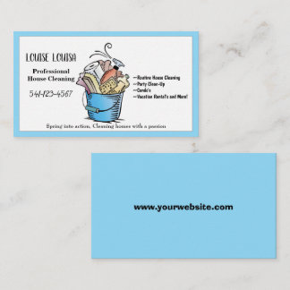 Simple Professional House Cleaning Business Cards