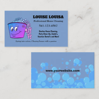 Simple Professional House Cleaning Business Cards
