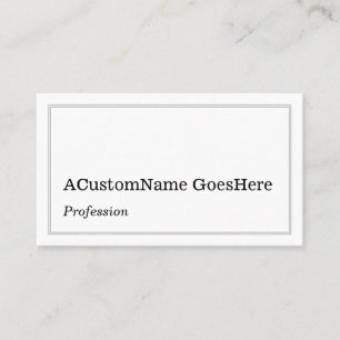 Simple, Professional, & Humble Business Card