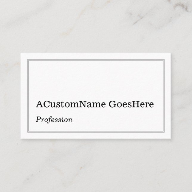 Simple, Professional, & Humble Business Card (Front)