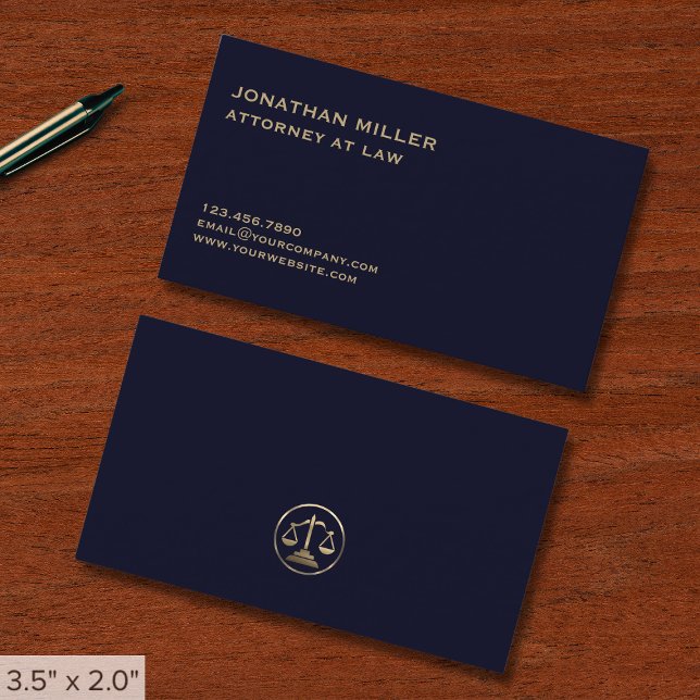 Simple Professional Lawyer Business Card (Creator Uploaded)