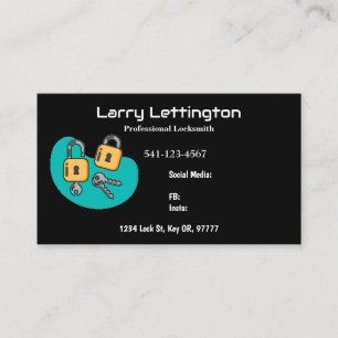 Simple Professional Locksmith Business Cards