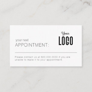 Simple Professional Logo Appointment Reminder Card