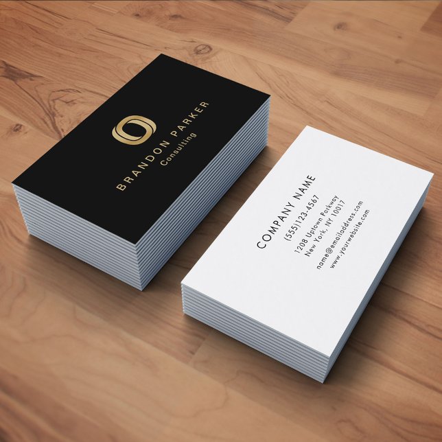 Simple Professional Logo Entrepreneur Business Card (Creator Uploaded)