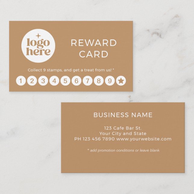 Simple Professional Logo Reward Punch Card (Front/Back)