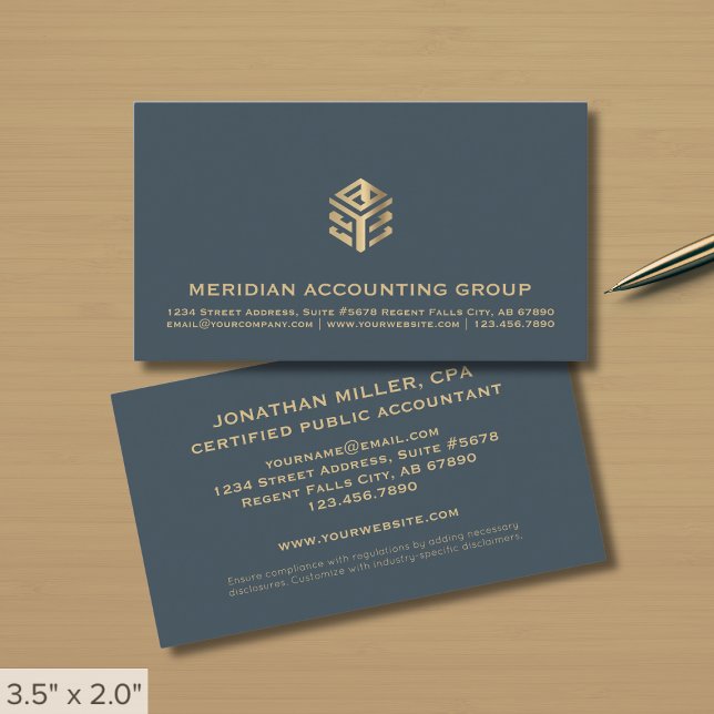 Simple Professional Luxury Business Card (Creator Uploaded)