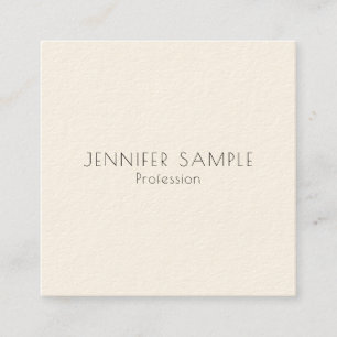 Simple Professional Modern Elegant Custom Square Business Card