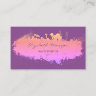 Simple Professional ,Paint Stroke, Purple Business Card
