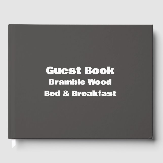 Simple Professional Personalised Vacation House Guest Book (Front)