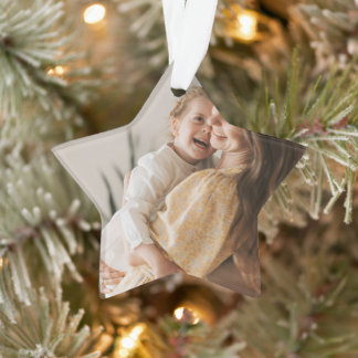 Simple Professional Photo Acrylic Star Ornament