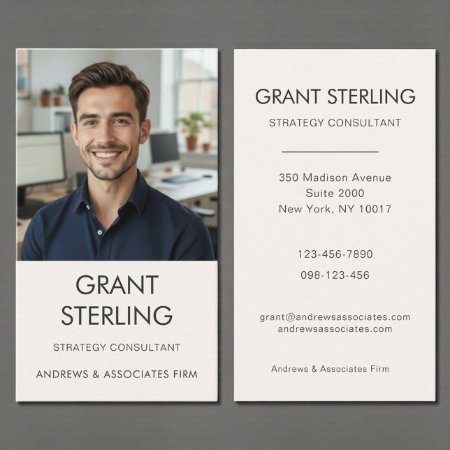 Simple Professional Photo Business Card (Creator Uploaded)
