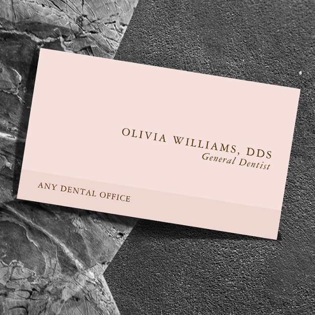 Simple Professional Pink Dental Business Card (Creator Uploaded)