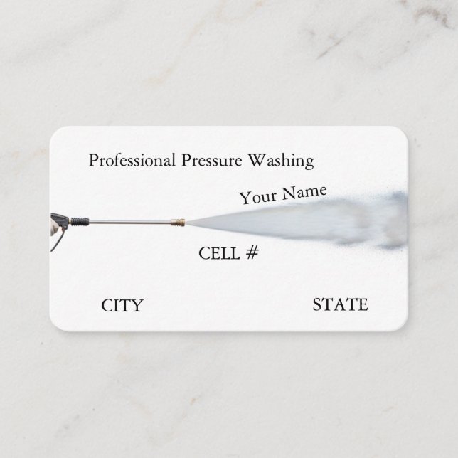 Simple Professional Pressure Washing Business Card (Front)