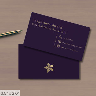 Simple Professional Purple Business Card