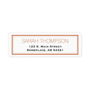 Simple Professional Red Stripe Border Labels