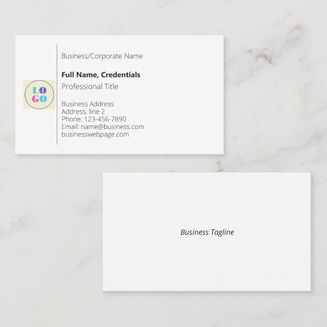 Simple Professional Template Business Card (Front/Back)