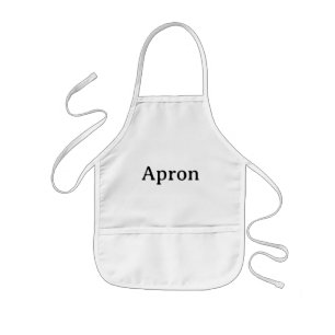 Simple Professional White Kids Apron