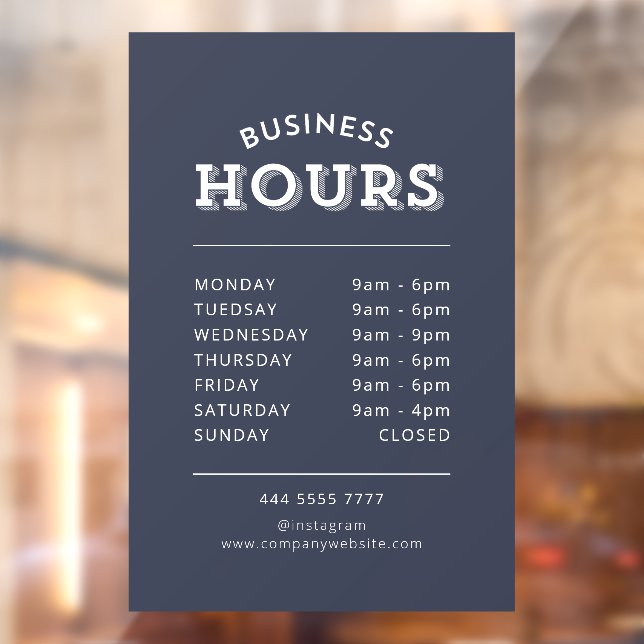 Simple Professional White on Grey Business Hours (Sheet 2)
