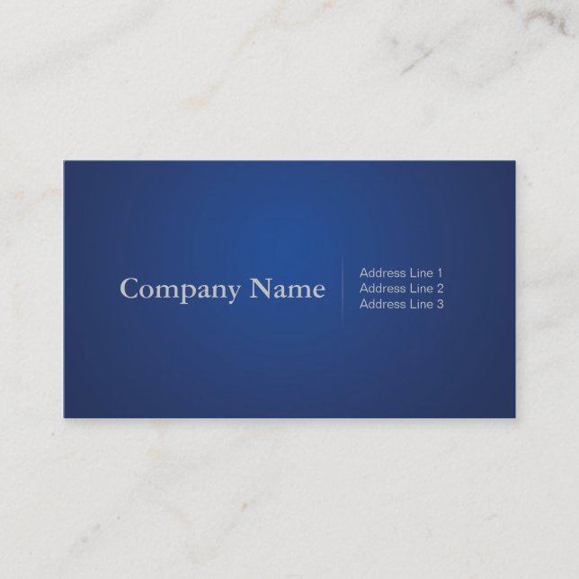 Simple Profressional Business Cards in Dark Blue (Front)