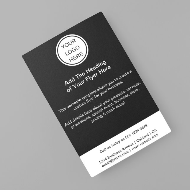 Simple Promotional Black & White Business Logo  Flyer (Creator Uploaded)