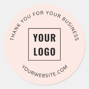 Simple Promotional Business Logo Classic Round Sticker