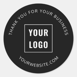 Simple Promotional Business Logo Classic Round Sticker
