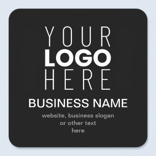 Simple Promotional Template for Your Business Logo Square Sticker