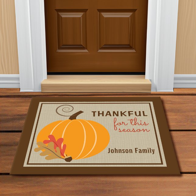 Simple Pumpkin Leaves Fall Doormat (Creator Uploaded)