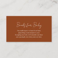 Simple Pumpkin Orange Baby Shower Books for Baby