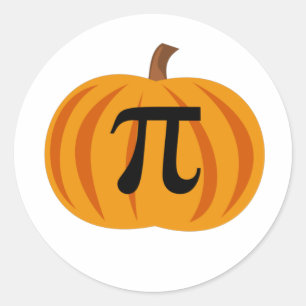 Simple Pumpkin Pi Classic Round Sticker