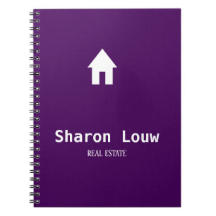 Simple purple and white notebook