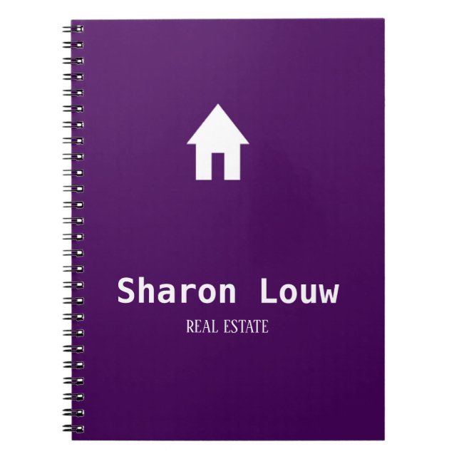 Simple purple and white notebook (Front)