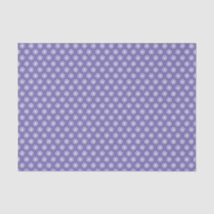 Simple Purple and White Snowflake Pattern Tissue Paper