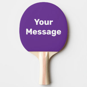 Simple Purple and White Your Text Template Ping Pong Paddle