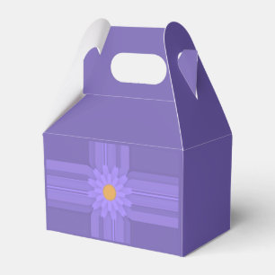 Simple Purple Flower on Cross Modern Favour Box