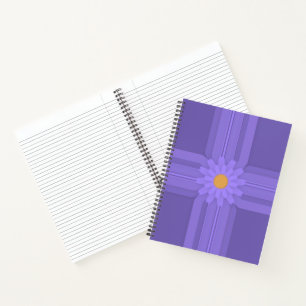 Simple Purple Flower on Cross Modern Notebook