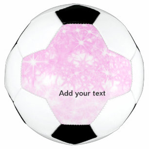 Simple purple glitter sparkle stars add your text soccer ball