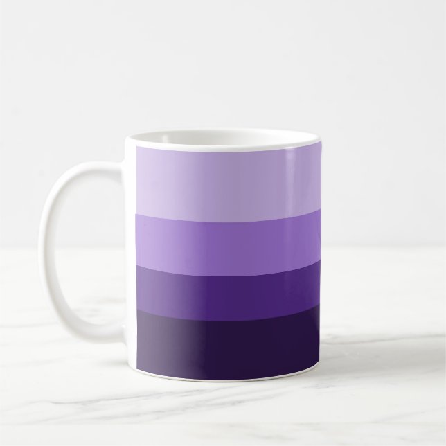 Simple Purple Gradient Modern Aesthetic Coffee Mug (Left)