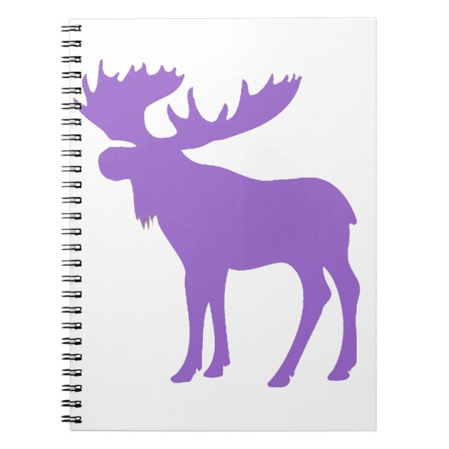 Simple purple moose symbol notebook (Front)