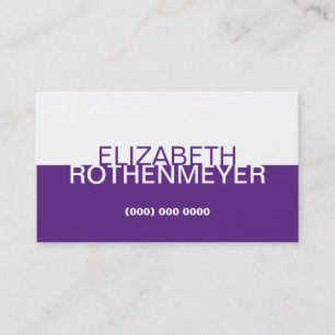 Simple Purple Panel Business Card