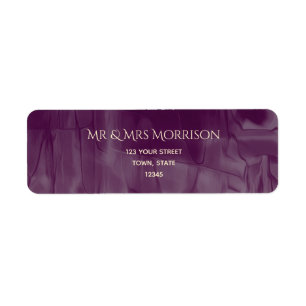 Simple Purple Return Address Label