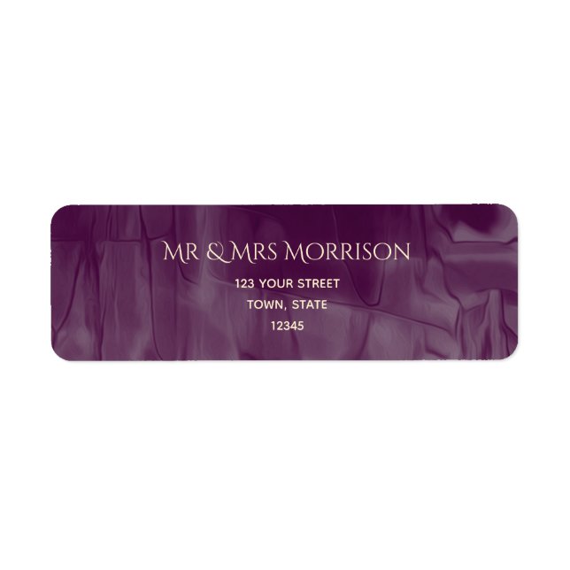 Simple Purple Return Address Label (Front)