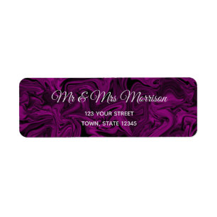 Simple Purple Return Address Label