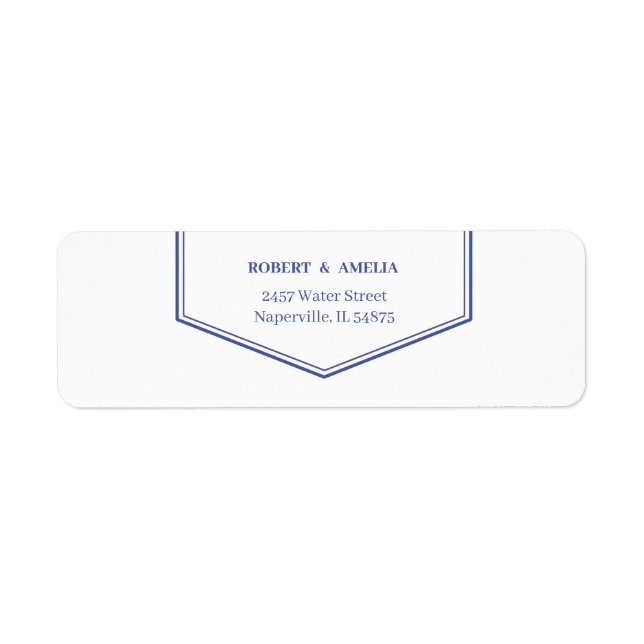 Simple Purple Return Address Label (Front)