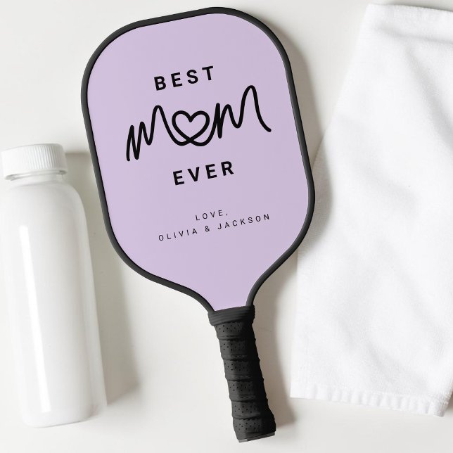 Simple Purple Script Cute Modern Best Mum Ever Pickleball Paddle (Simple Purple Script Cute Modern Best Mom Ever Pickleball Paddle)