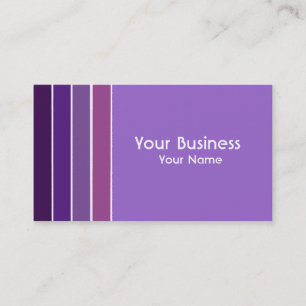Simple purple stripe customisable business cards