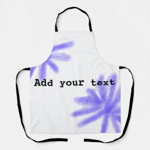 Simple purple watercolor add your text stars name  apron